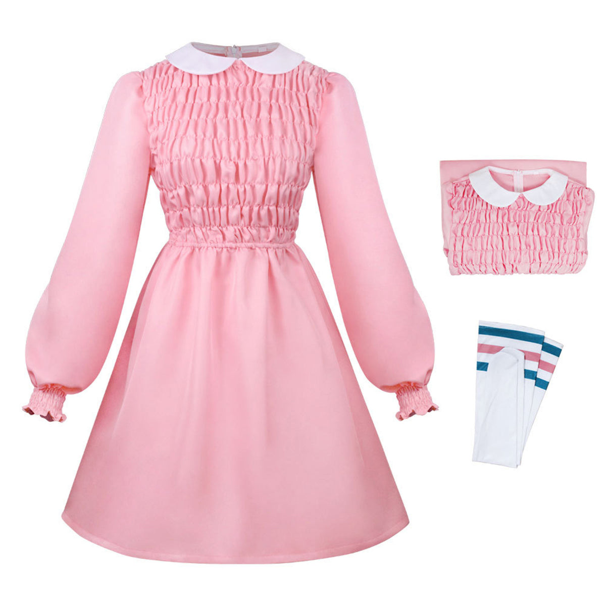 Robe rose Stranger Things Onze avec chaussettes – visuel 2