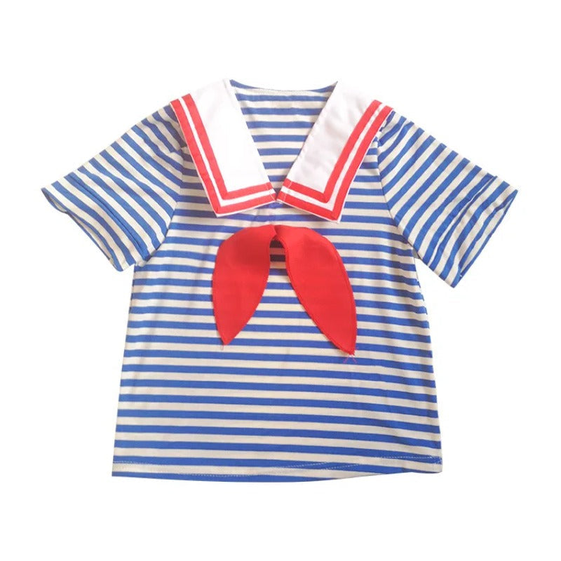 Gestreept shirt met matrozenkraag van het Scoops Ahoy-uniform Stranger Things voor jongens