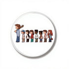 Button 44 mm Stranger Things de vriendengroep in ganzenmars