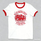 Heren-ringer-T-shirt Stranger Things Strawberry Festival Hawkins
