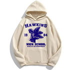 Beige trui Stranger Things Hawkins High School 1984 Home of the Demogorgon