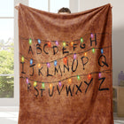 Plaid Stranger Things alfabetmuur lichtslinger