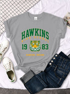 Dames-T-shirt Stranger Things Hawkins High School tijger 1983