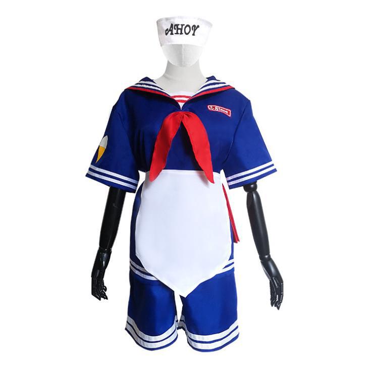 Scoops Ahoy-uniform Stranger Things voor meisjes, vooraanzicht