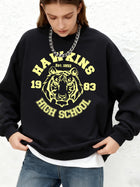 Sweater met ronde hals Stranger Things Hawkins High School tijger