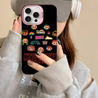 Mat iPhone-hoesje Stranger Things stickers van de vriendengroep