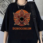 Oversized dames-T-shirt Stranger Things Demogorgon oranje