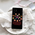 Mat Samsung-hoesje Stranger Things stickers van de vriendengroep