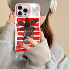 Mat iPhone-hoesje Stranger Things Demogorgon gestreept