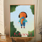 Zelfklevende poster Stranger Things Max zweeft in de lucht