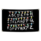 Wandvlag Stranger Things alfabetmuur nacht