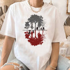 Dames-T-shirt Stranger Things bos ondersteboven