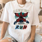Dames-T-shirt Stranger Things Hawkins Demogorgon Run