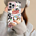 Mat iPhone-hoesje Stranger Things krabbels