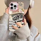 Mat iPhone-hoesje Stranger Things schets van de Upside Down