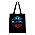 Tote bag Stranger Things Hawkins blauw Demogorgon