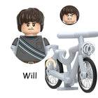 Mini-bouwfiguur Stranger Things Will Byers op de fiets