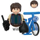 Mini-bouwfiguur Stranger Things Will Byers en zijn blauwe fiets