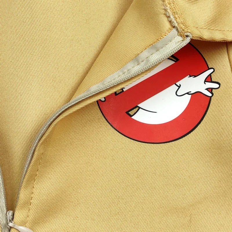 Embleem met doorgestreepte geest op de Ghostbusters-overall Stranger Things