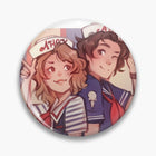 Button Stranger Things Scoops Ahoy Steve en Robin als tekening
