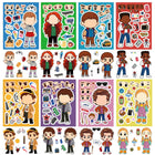 Stickers Stranger Things gezichten om zelf samen te stellen Max en Vecna (8 vellen)