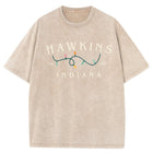 Verwassen heren-T-shirt Stranger Things Hawkins Indiana lichtslinger
