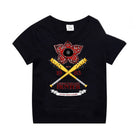Zwart kinder-T-shirt Stranger Things gekruiste knuppels