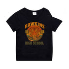 Zwart kinder-T-shirt Stranger Things Hawkins High School 1983