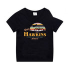 Zwart kinder-T-shirt Stranger Things Hawkins Indiana