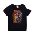 Zwart kinder-T-shirt Stranger Things de vriendengroep uit Hawkins