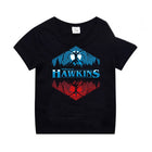 Zwart kinder-T-shirt Stranger Things bergen van Hawkins