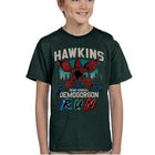 Groen kinder-T-shirt Stranger Things Hawkins Demogorgon Run