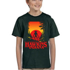 Groen kinder-T-shirt Stranger Things Hawkins Indiana