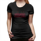 Dames-T-shirt Stranger Things Very Merry Christmas ondersteboven