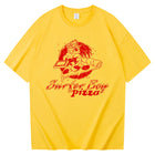 T-shirt Surfer Boy Pizza Stranger Things geel kind en volwassene