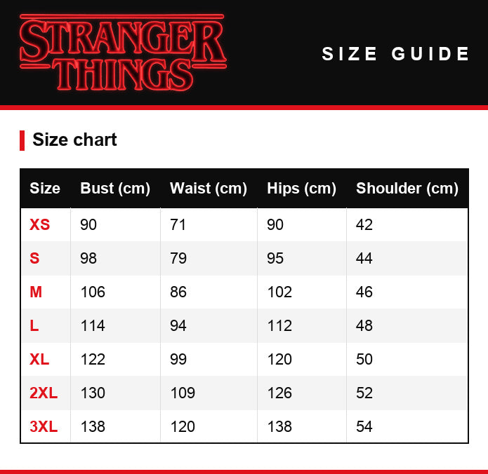 Maattabel – Gele blouse Stranger Things Eleven seizoen 3